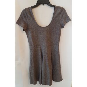 Heather Gray Short Sleeved Skater Dress--Forever21